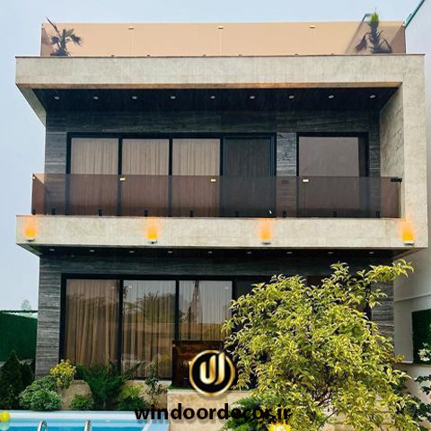 نمای جانپناه شیشه ای