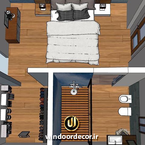 درب حمام شیشه ای