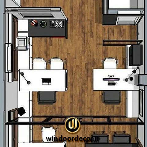 پارتیشن چوب و شیشه